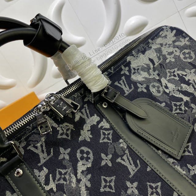 lv新款包包 路易威登Keepall Bandoulière 50旅行袋 2021春夏前系列 Monogram花卉 lv手提旅行袋 M57285  ydh3968